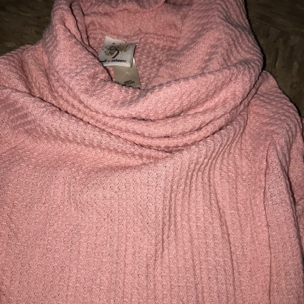 pink scarfed shirt